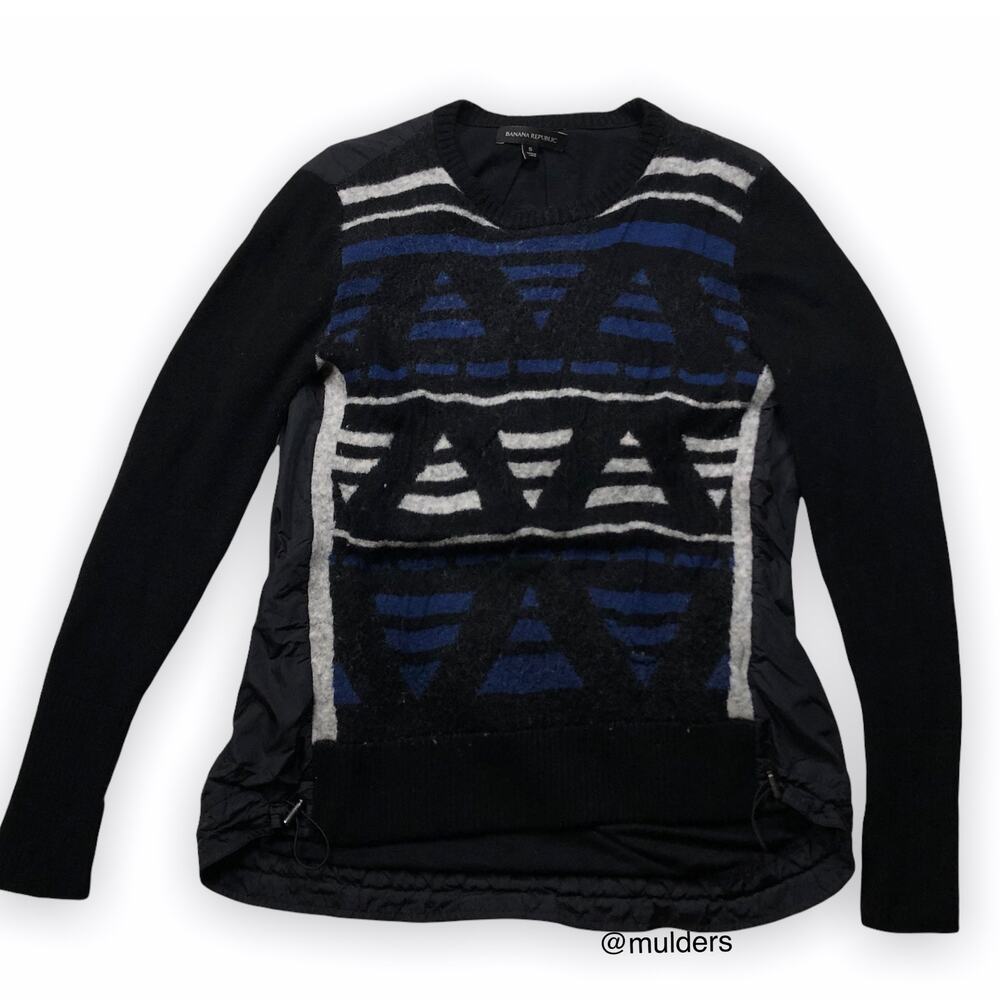 Banana Republic Geometric Knit Grandpa Sweater